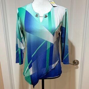 Colorful Geometric Women's Top